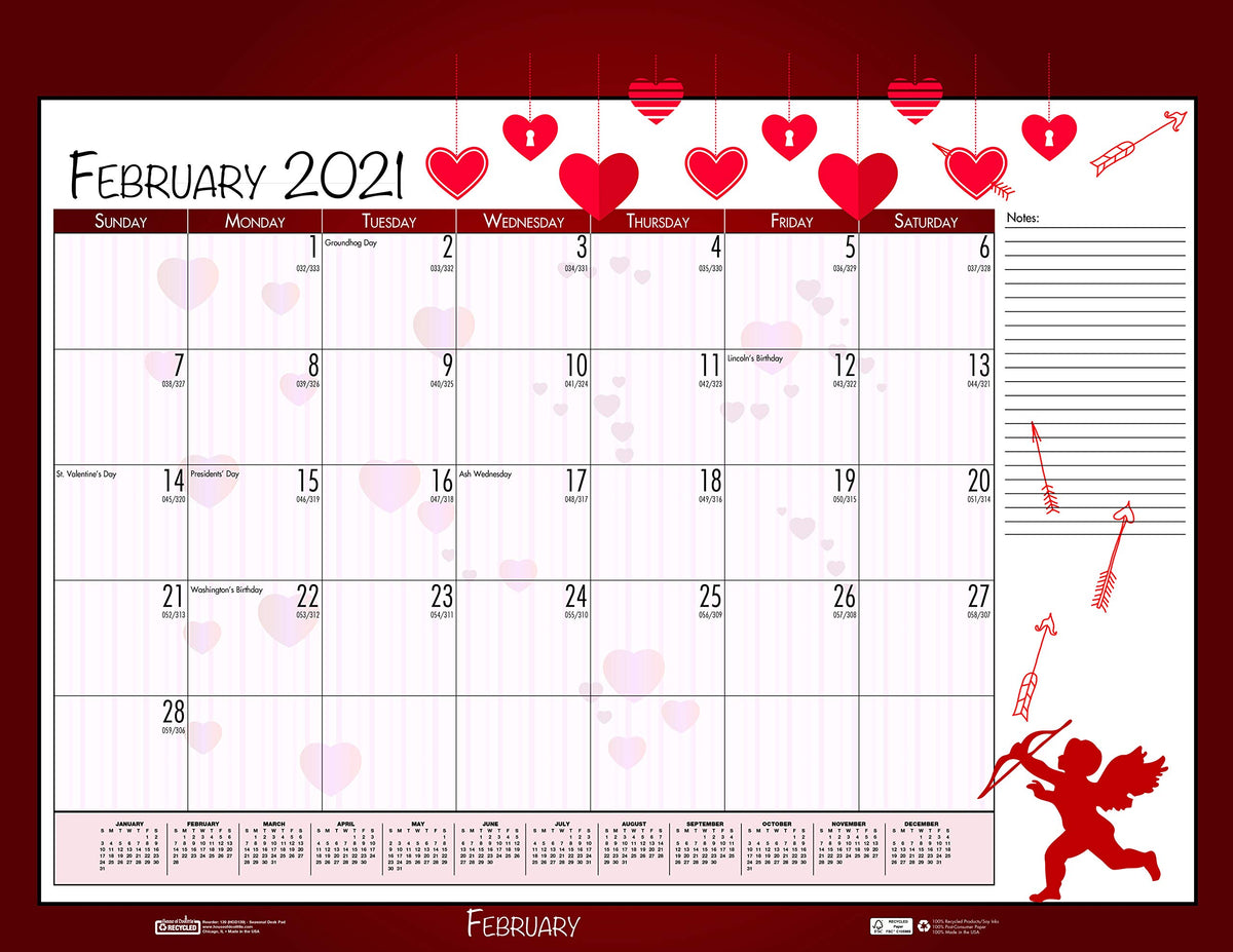 House of Doolittle 2021 Monthly Desk Pad Calendar, Seasonal, 22 x 17 inches, January - December