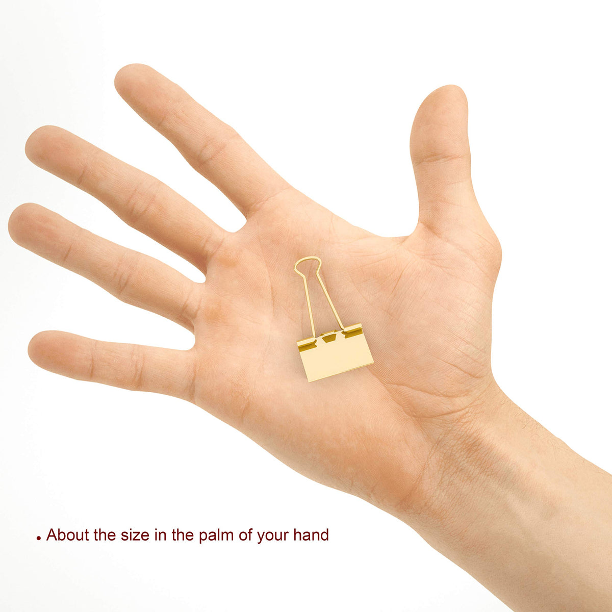 nctinystore Binder Clips Small Metal Clamp - 3/4 in (0.75 inch) (Gold, 40 - Count)
