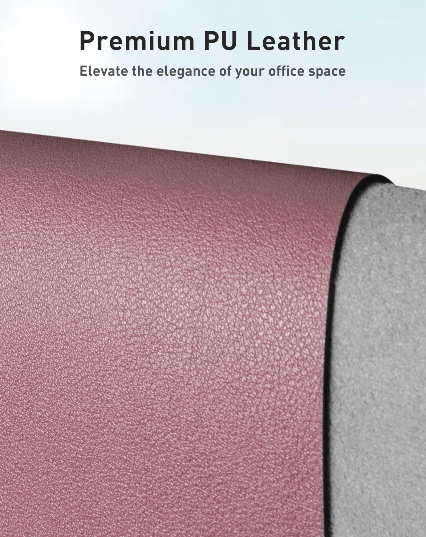 Aothia Faux Leather Desk Mat - Large Mouse Pad, Non-Slip PU Leather Blotter, Waterproof Writing