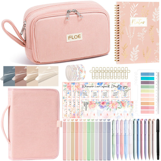 Bible Study Supplies Journaling Annotation Kit w/Bible Cover Case for Women