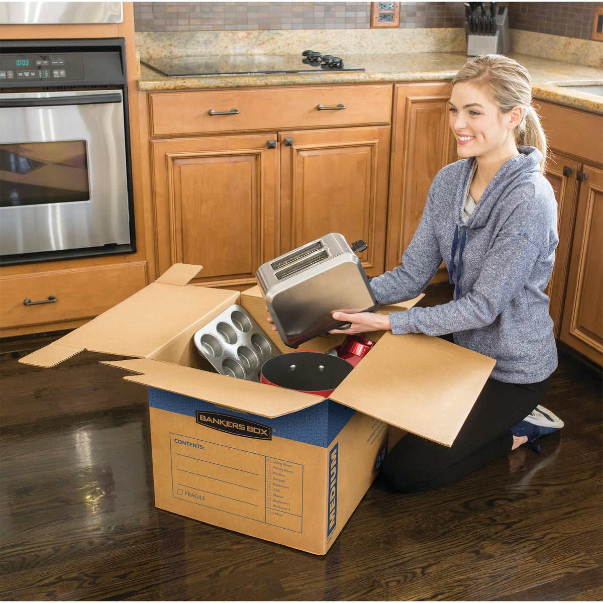 Bankers Box 8-Pack Medium Prime HD Moving Boxes with Reinforced Handles