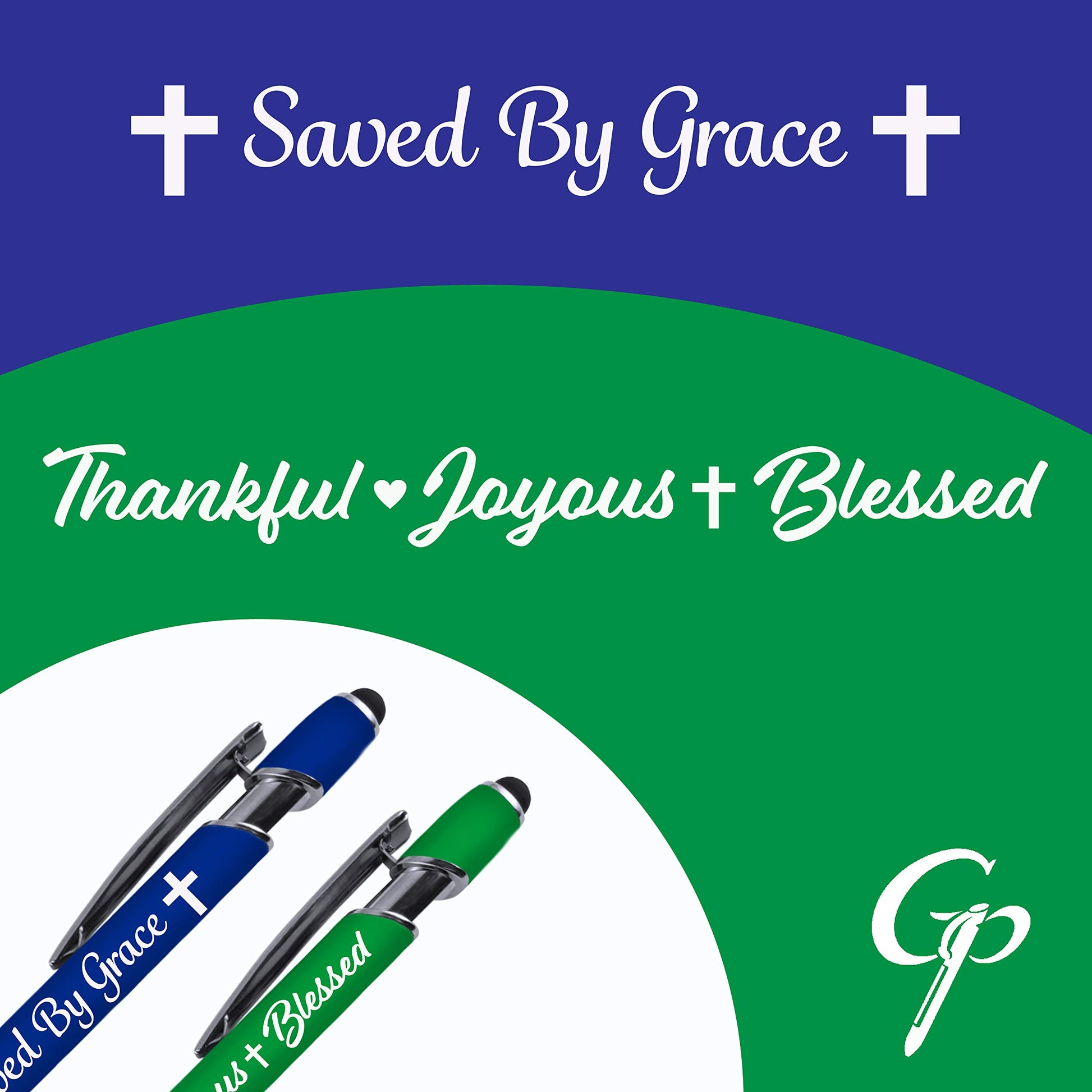 Greeting Pen Christian Inspirational Pen Set with Soft Touch Coated Metal and Stylus 6 pack 36091