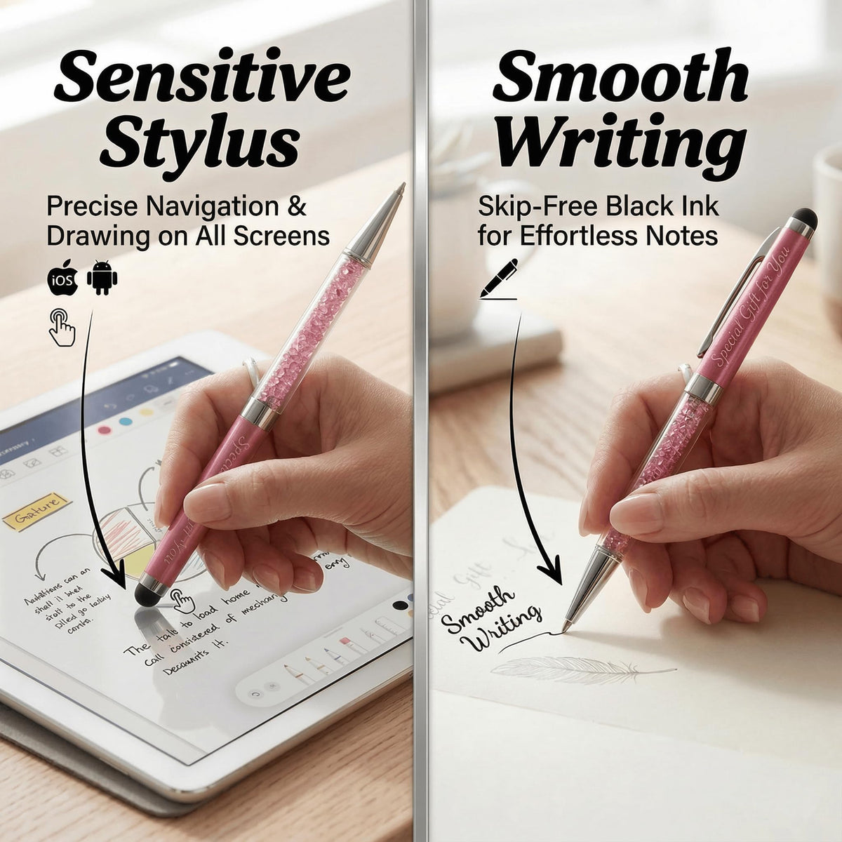 Yastar Personalized Crystal Ballpoint Pens for Friends Teachers & Students