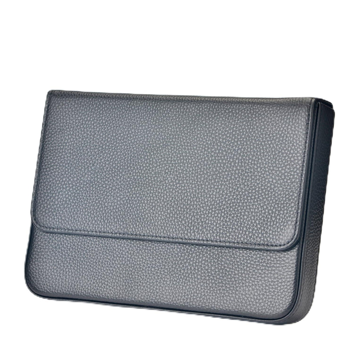 Lanxivi 12 Fountain Pen Case Genuine Black Leather Organizer, Portable Pen Bag Pouch Drawer Style