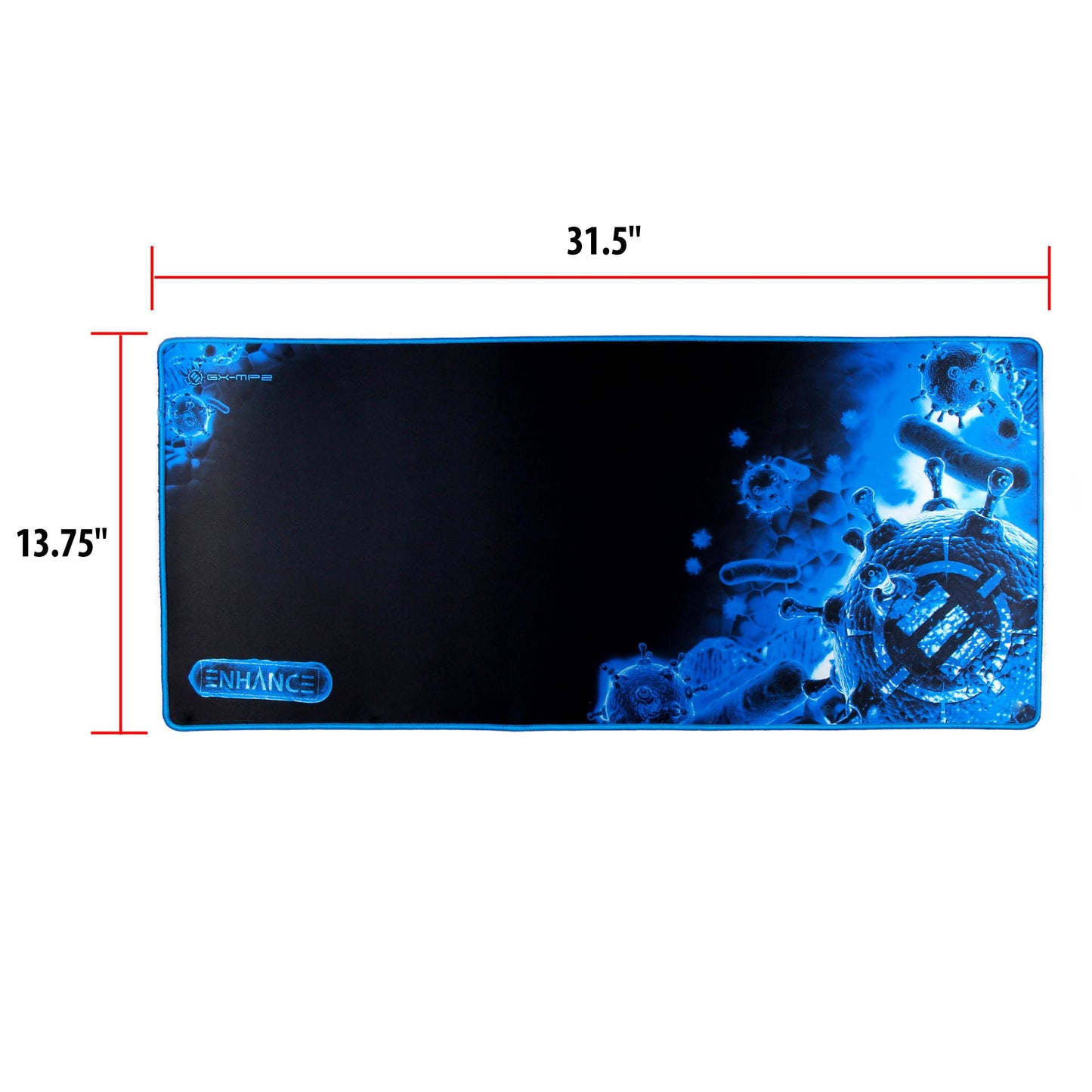 ENHANCE Pathogen Extra Large Gaming Mouse Pad (31.5 x 13.75 in) - Extended Mousepad with Anti-Fray