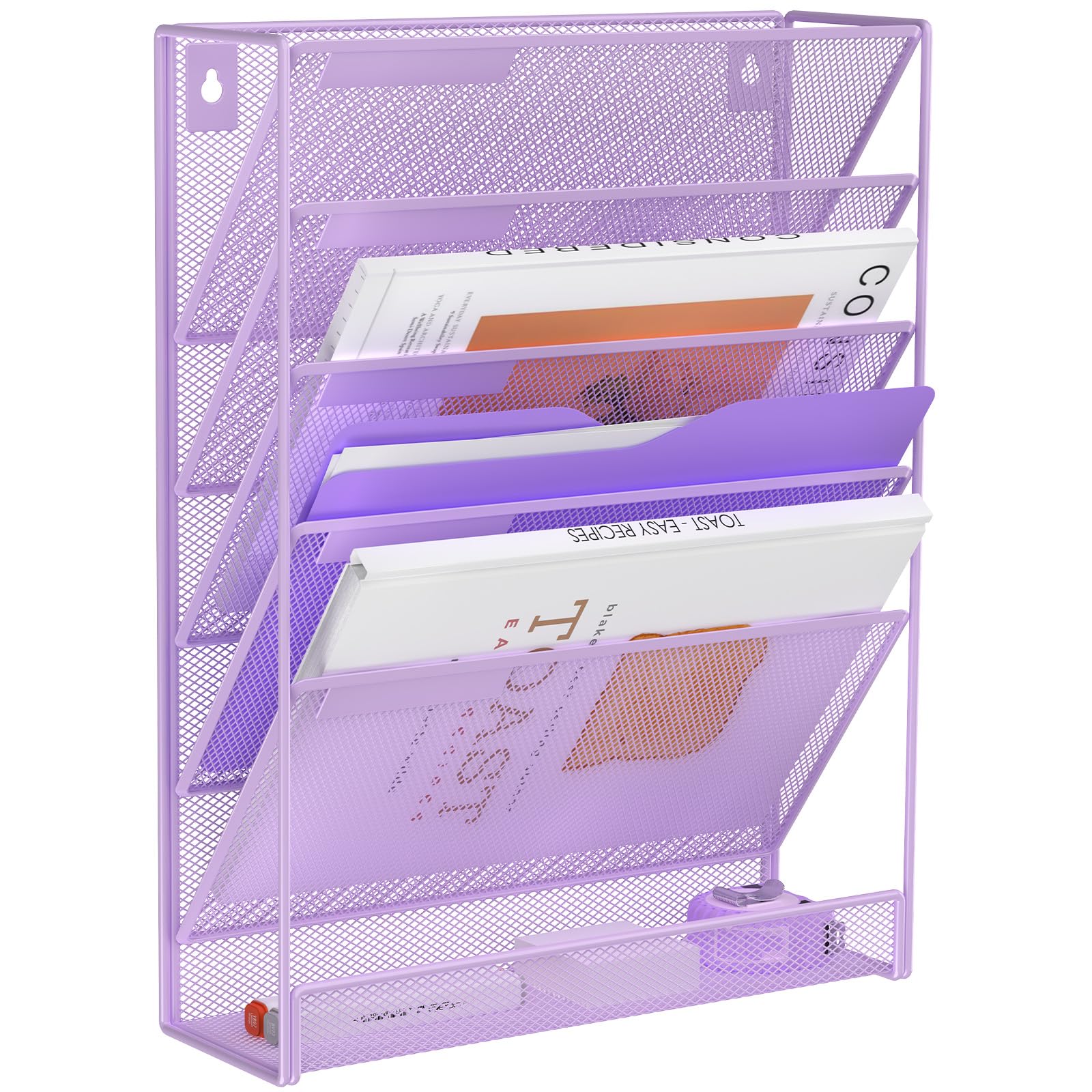 Kuntine.B Wall File Organizer Office Hanging Magazine Holder Wall File Organizer for Office Home