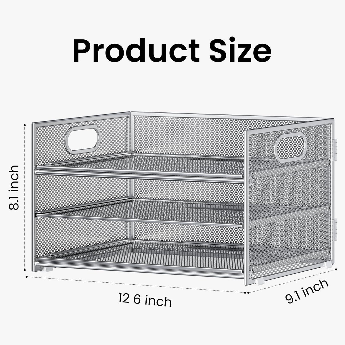 Paper Tray Organizer for Desk Organizers and Accessories 2P Silver