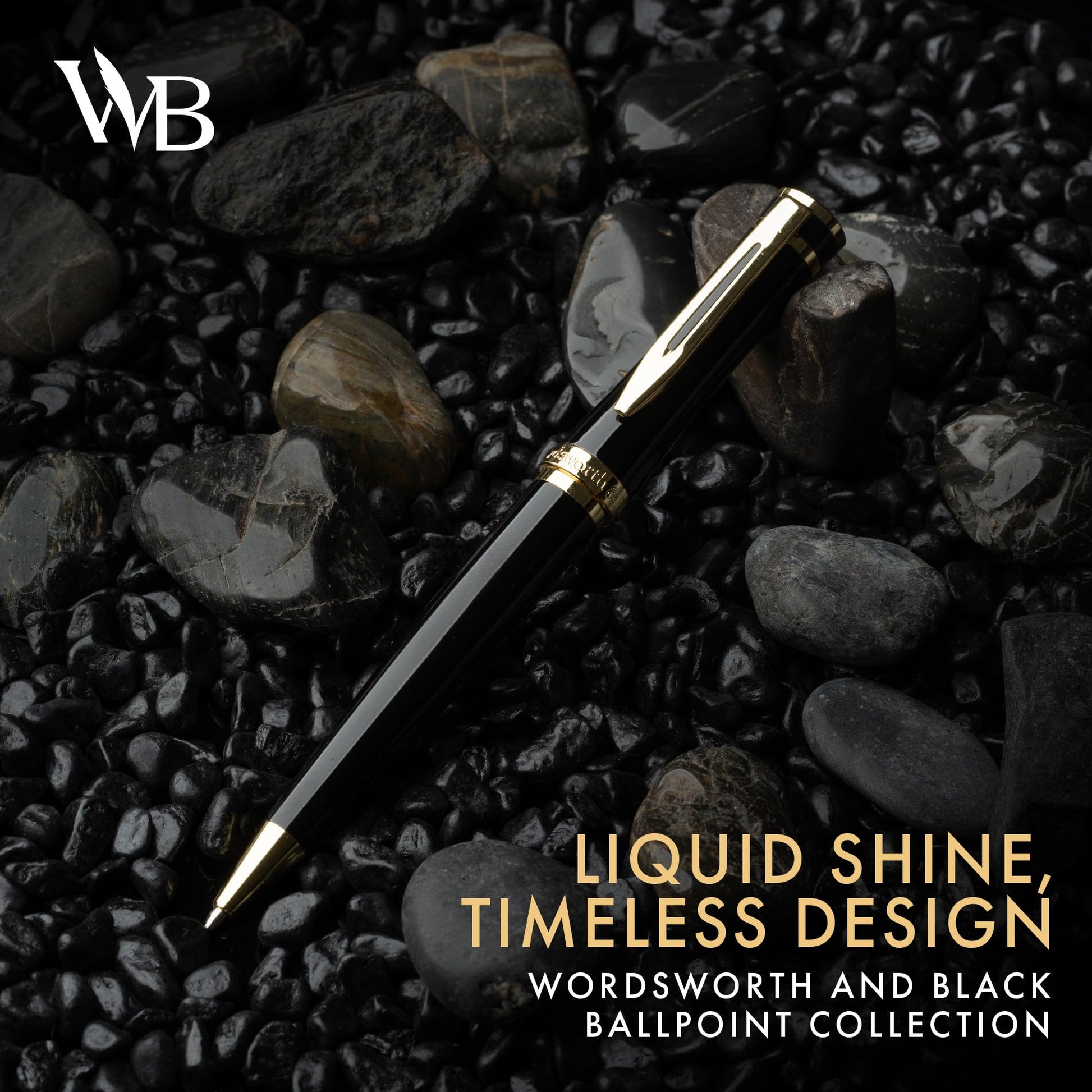 Wordsworth & Black Luxury Refillable Ballpoint Pen Set for Writing, Black