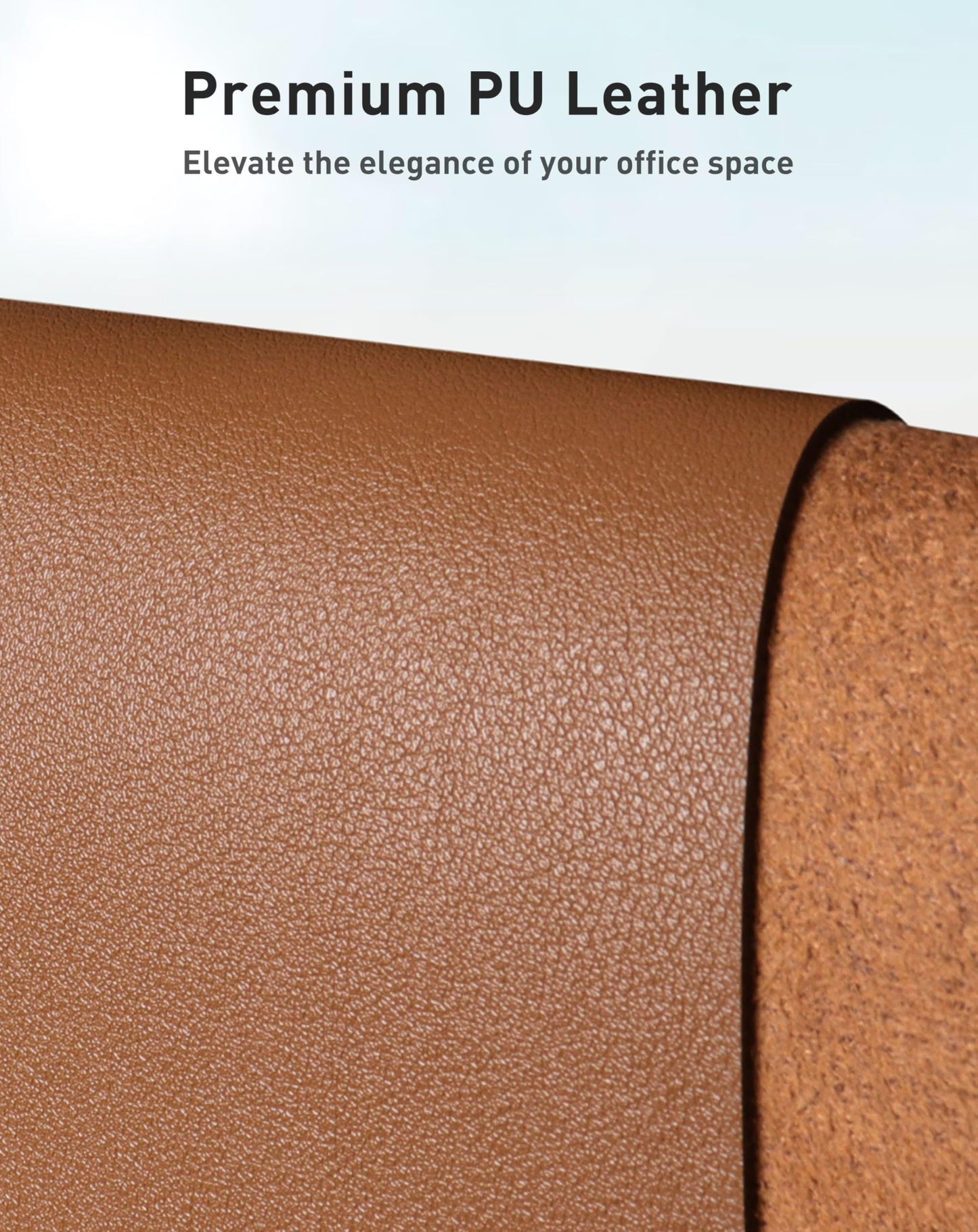 Aothia Faux Leather Desk Mat - Large Mouse Pad, Non-Slip PU Leather Blotter, Waterproof Writing