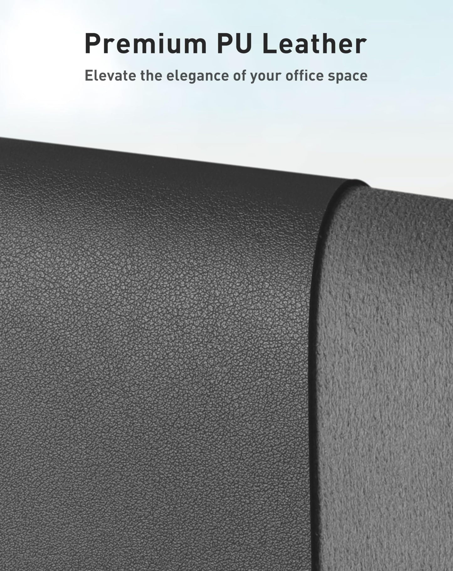 Aothia Faux Leather Desk Mat - Large Mouse Pad, Non-Slip PU Leather Blotter, Waterproof Writing