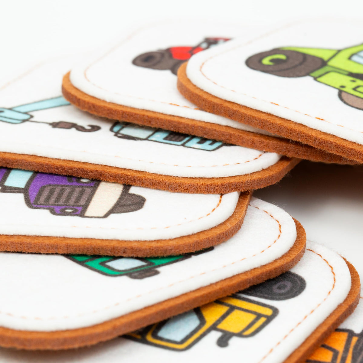 Felt Construction Matching Game for Toddlers – Truck Memory Game & Flash Cards – Soft and Safe for