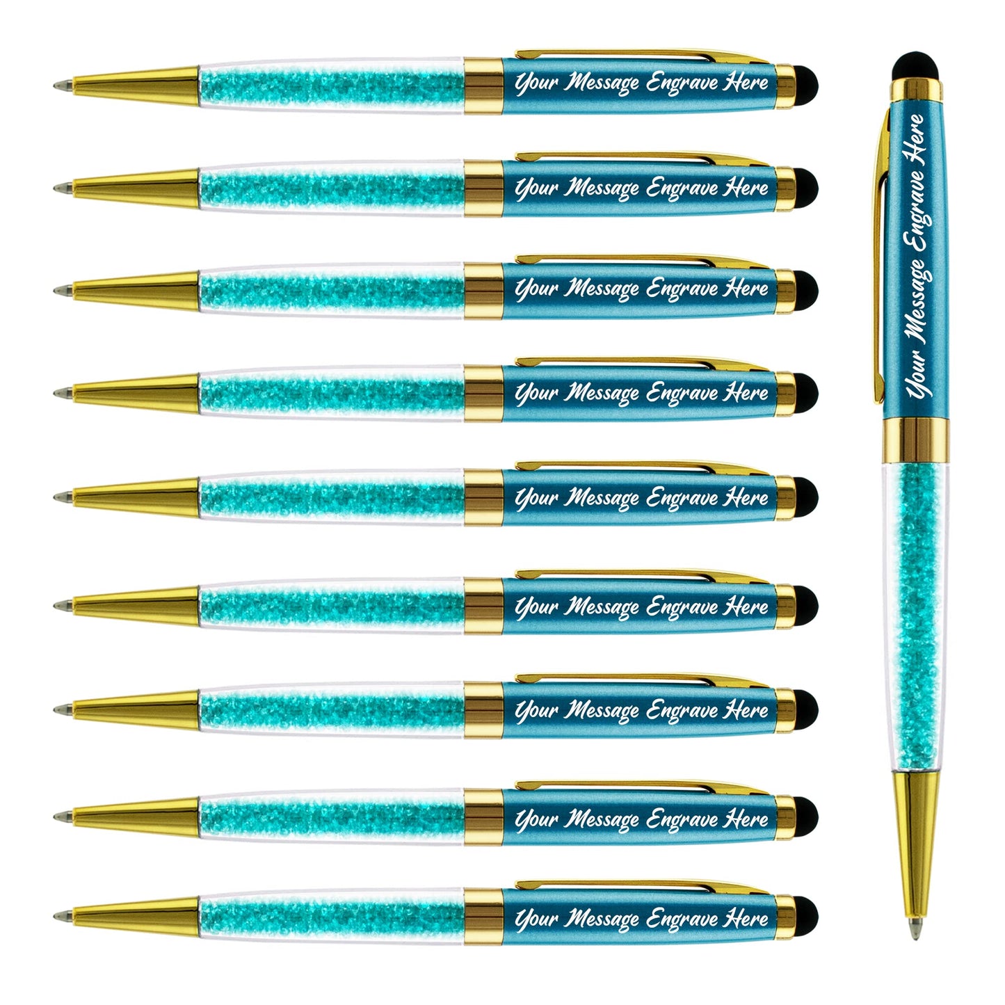 Custom Ballpoint Pens with Stylus Tip-Custom School Writing Set 10 pcs/Box