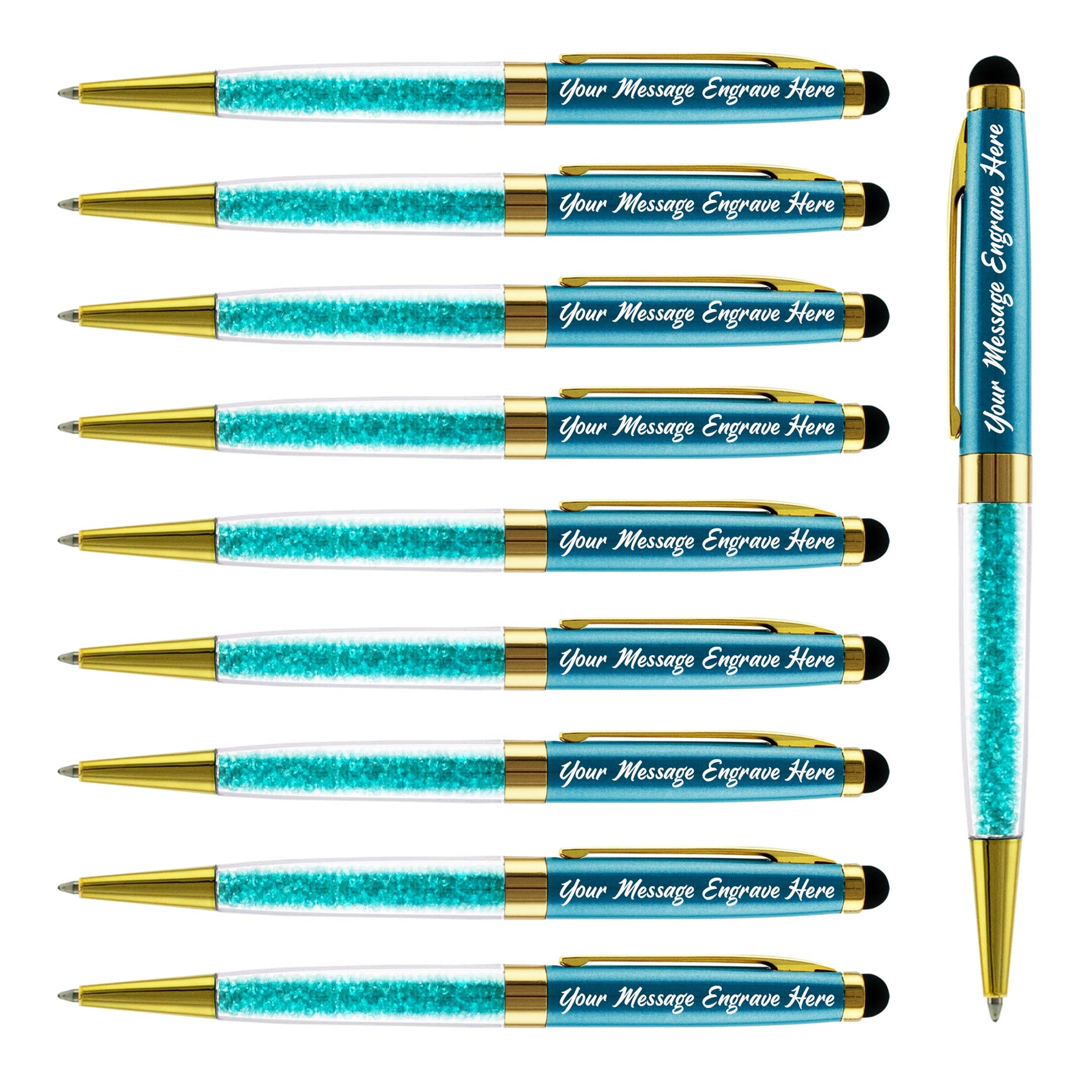 Custom Ballpoint Pens with Stylus Tip-Custom School Writing Set 10 pcs/Box