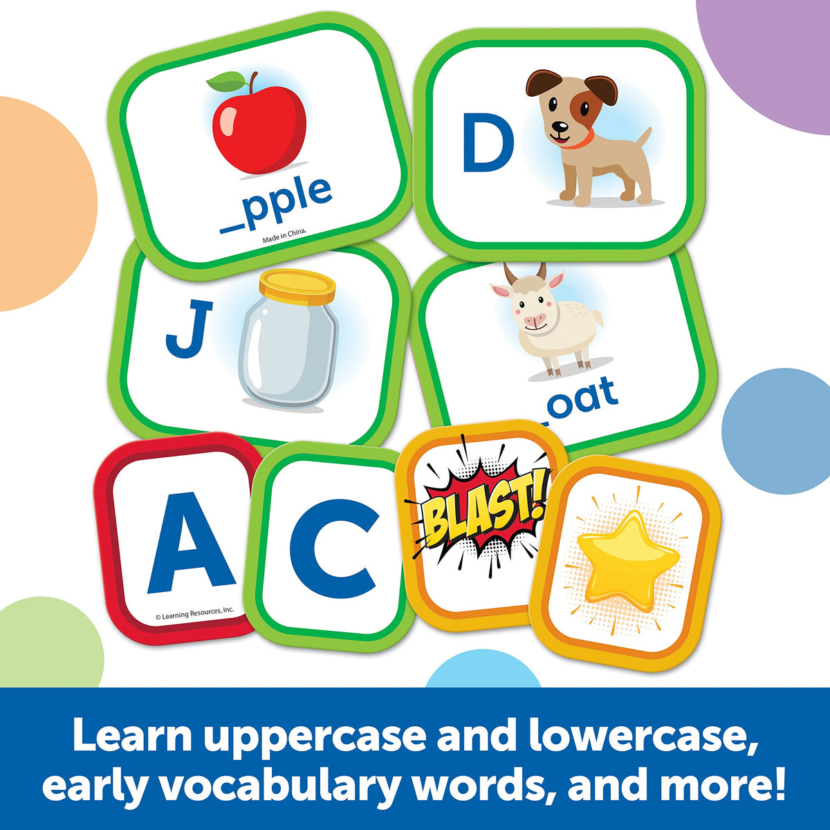 Learning Resources Alphablasters Letter and Spelling Game - 85 Pieces, Ages 4 and Up Toddler