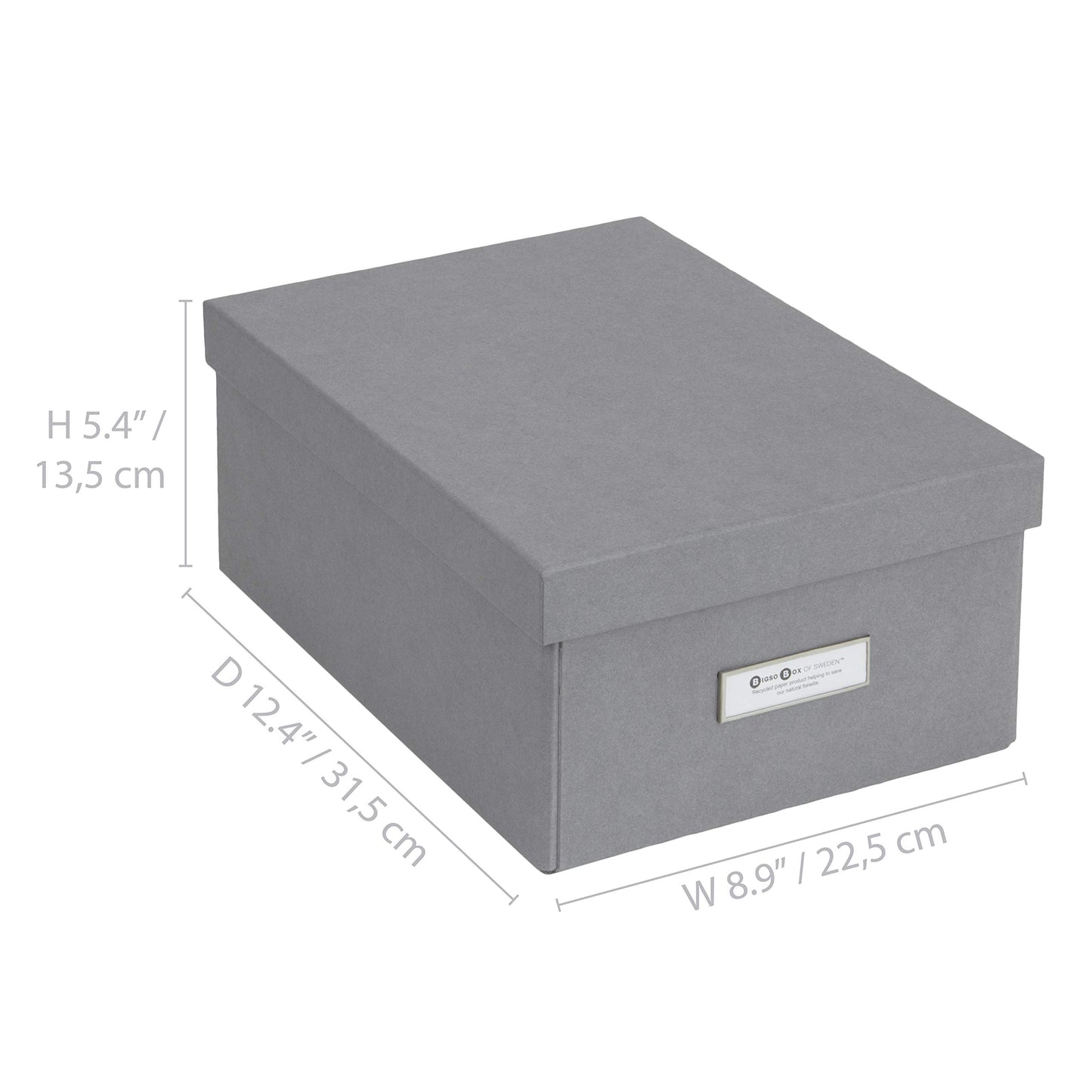 Bigso Karin Collapsible Storage Box - Photo Storage Box with Labelframe for Easy Identification