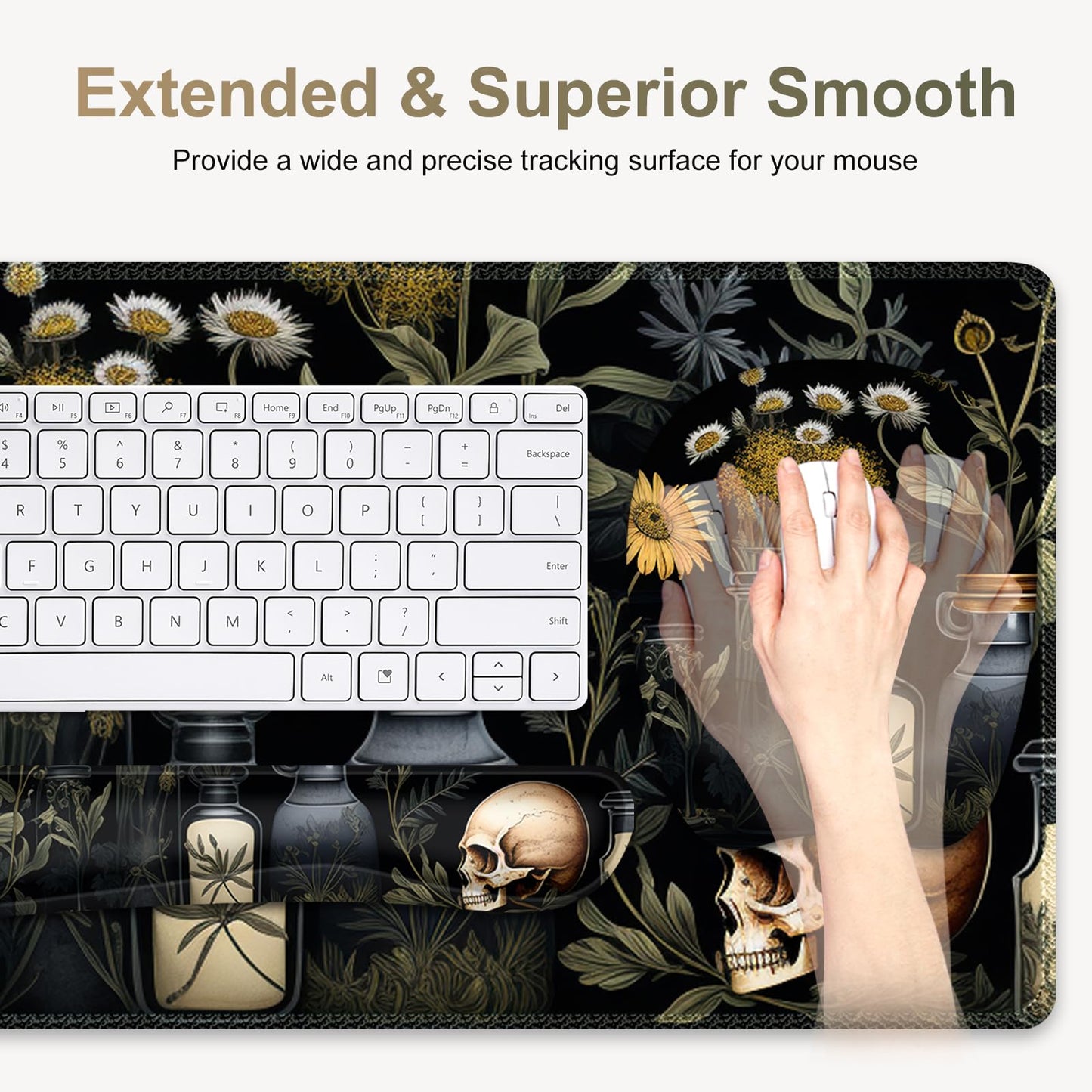 NXZGO Large Mouse Pad with Wrist Support 4 in1 Set, XXL Big Game Mousepad + Keyboard Wrist
