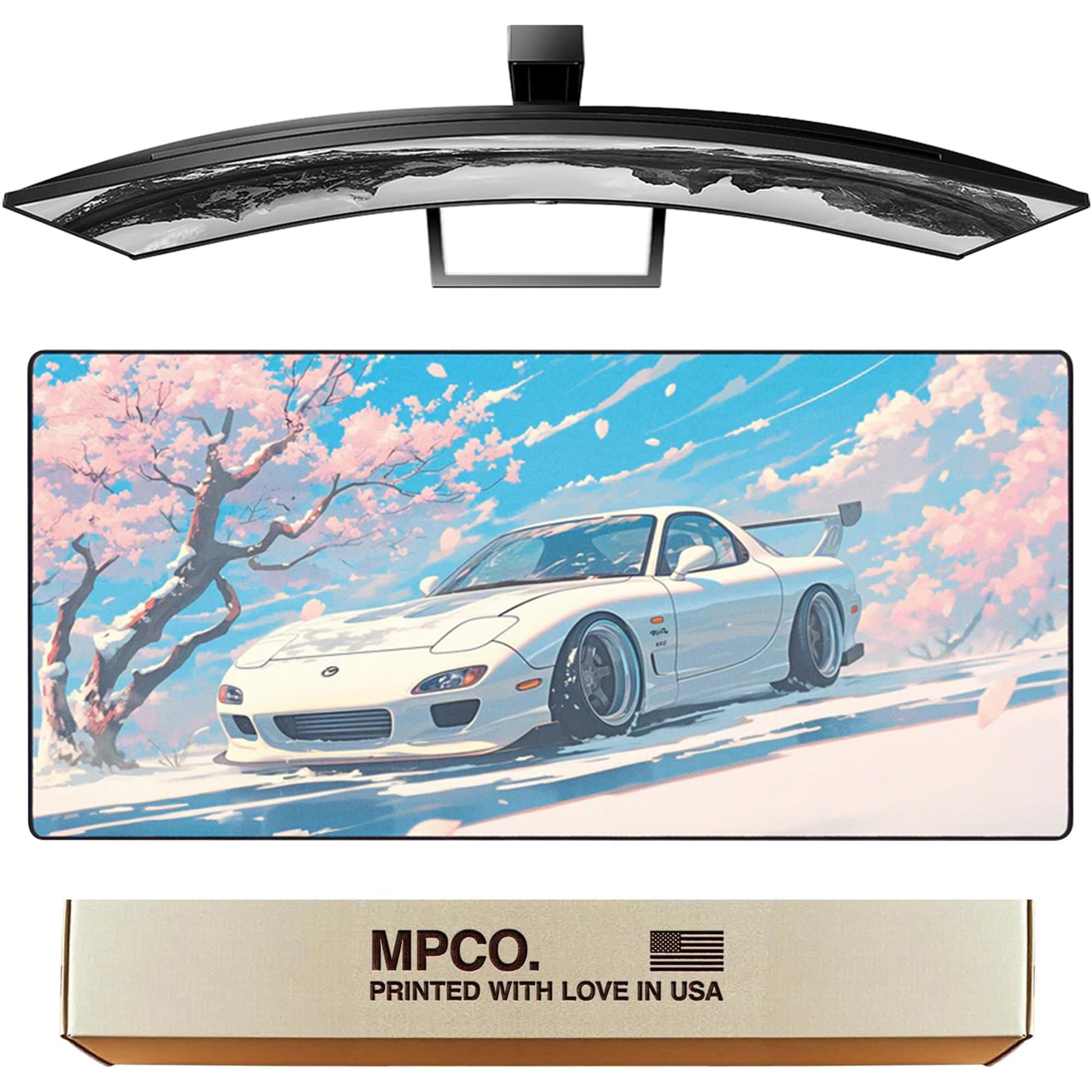 MPCO. Mios-Mazda Large Gaming Desk Pad, 36" x 17" Duraglyde Fabric Desk Mat