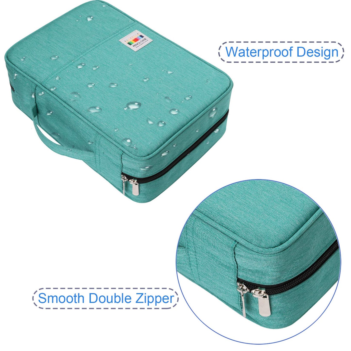 AYVANBER Big Capacity Colored Pencil Case Organizer 304 Slots Pen Holder Waterproof Storage Pouch