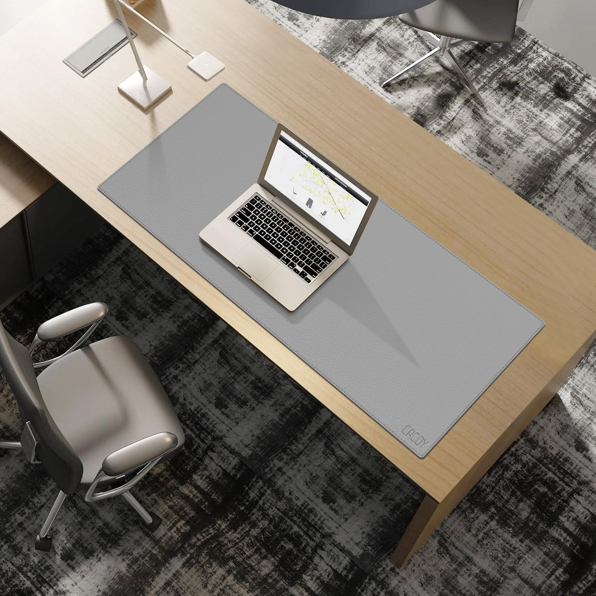 Cacoy 40" x 16" PU Leather Desk Pad Blotter, Extended Gaming Computer Mouse Pad, Waterproof Writing