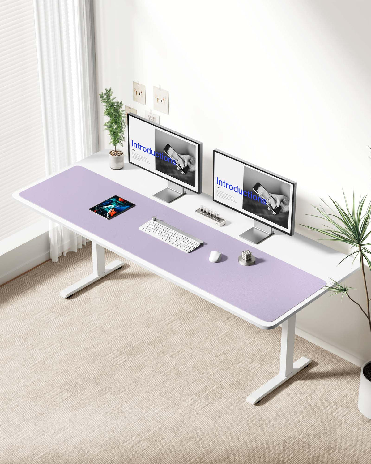 YSAGi Leather Desk Protector, Office Mat, Large Mouse Mat, Non-Slip PU Leather Blotter, Laptop Desk
