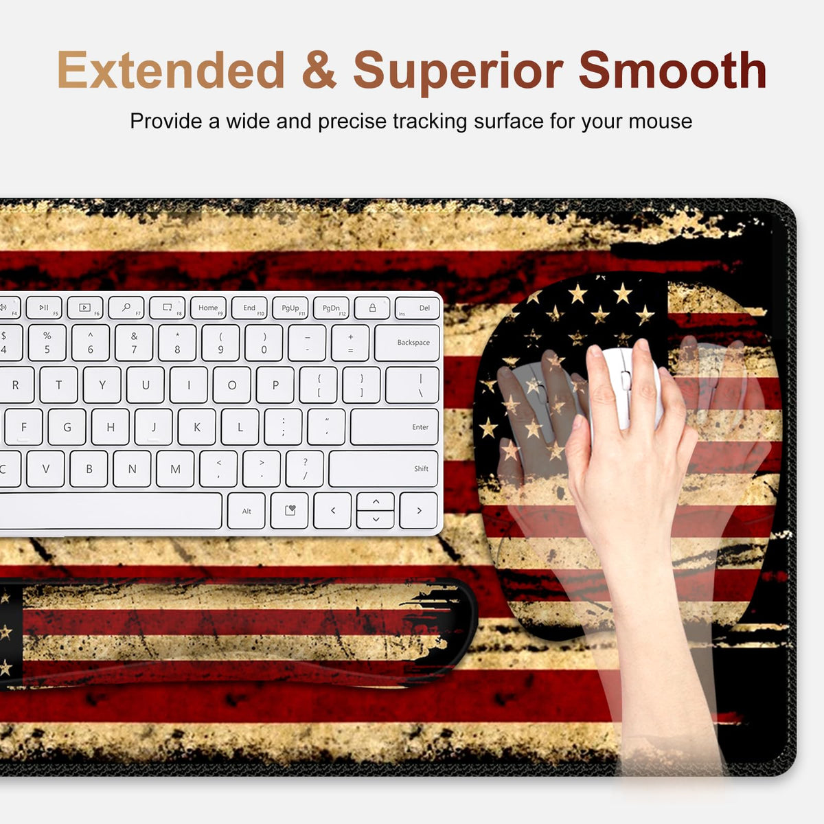 NXZGO Large Mouse Pad with Wrist Support 4in1 Set, XXL Game Mousepad + Keyboard Wrist Rest+Mouse