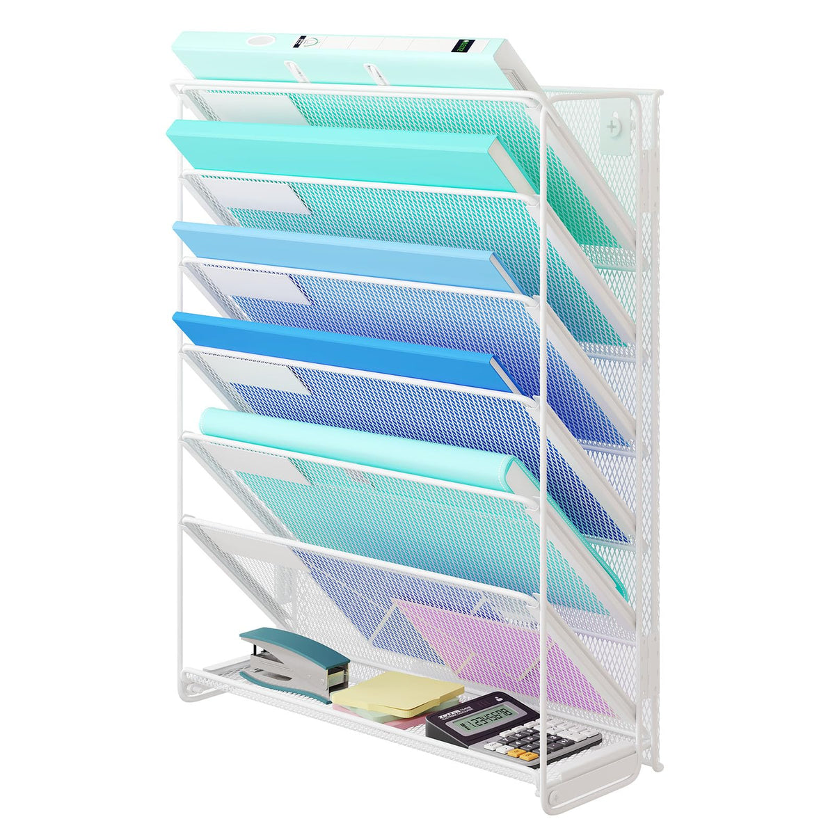Kuntine.B Wall File Organizer Office Hanging Magazine Holder Wall File Organizer for Office Home