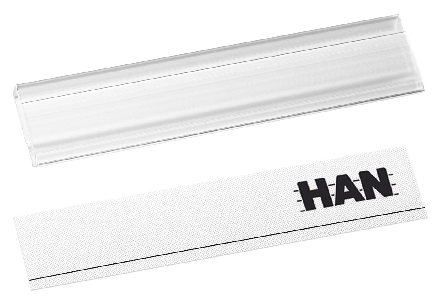 HAN 1021, Labelling Clip for Professionally Labelling Letter Trays, Drawer Sets and Magazine Files.