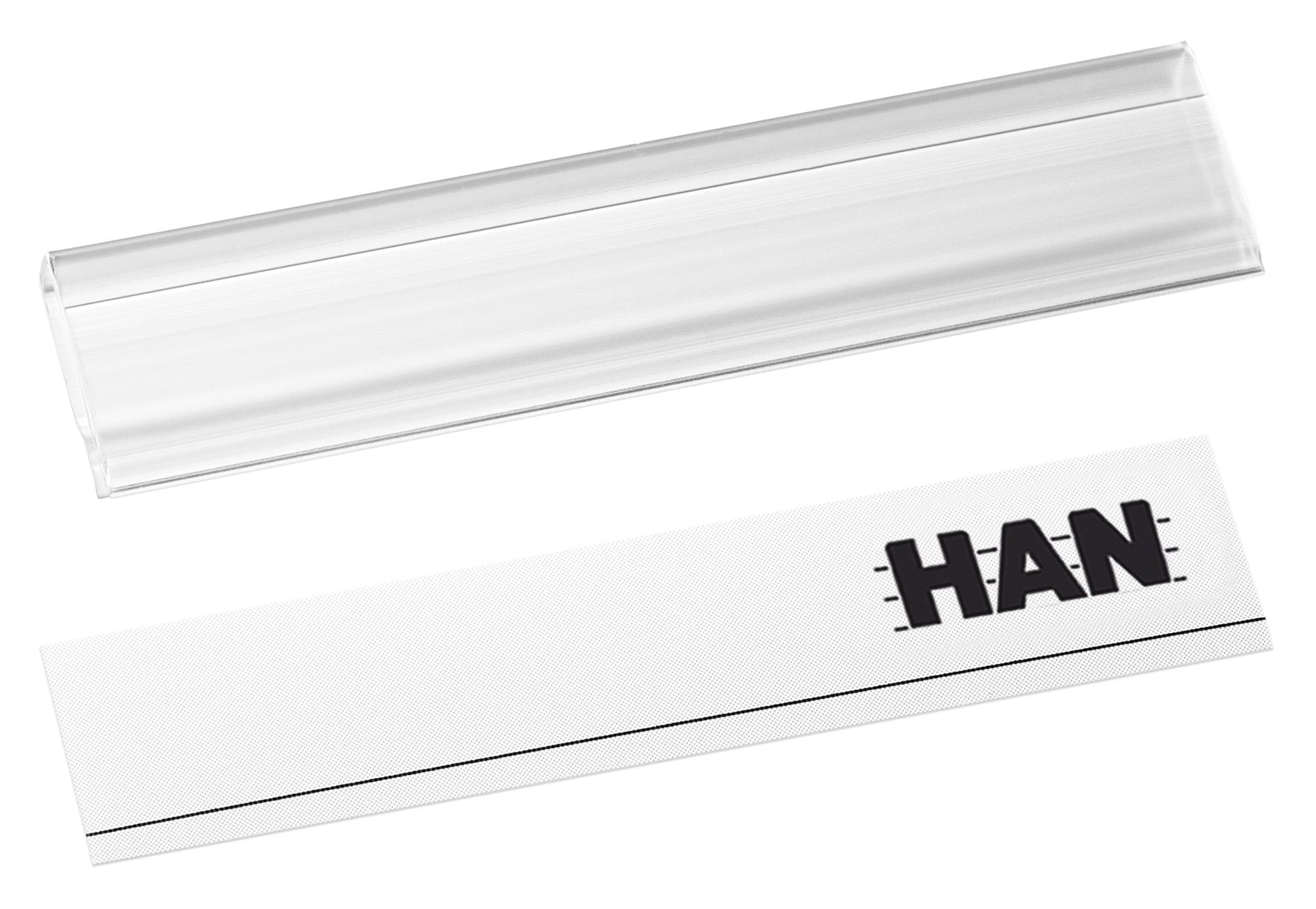 HAN 1021, Labelling Clip for Professionally Labelling Letter Trays, Drawer Sets and Magazine Files.