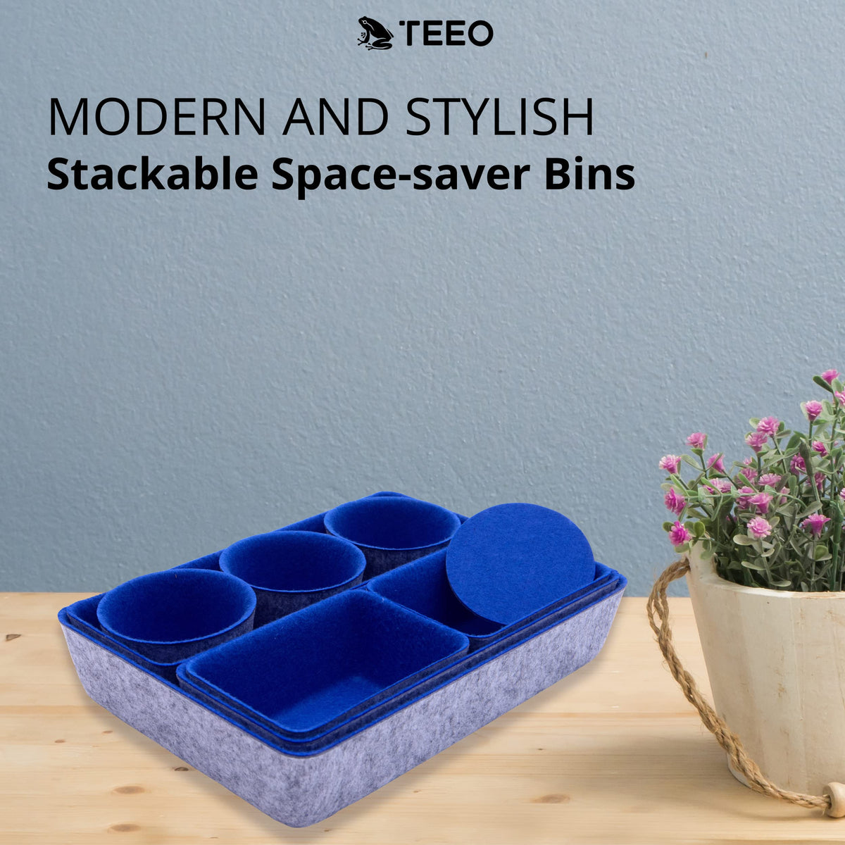 Teeo - Felt Drawer Organizer - Desk Accessories - Office Organization - Kitchen Organizer - Jewelry