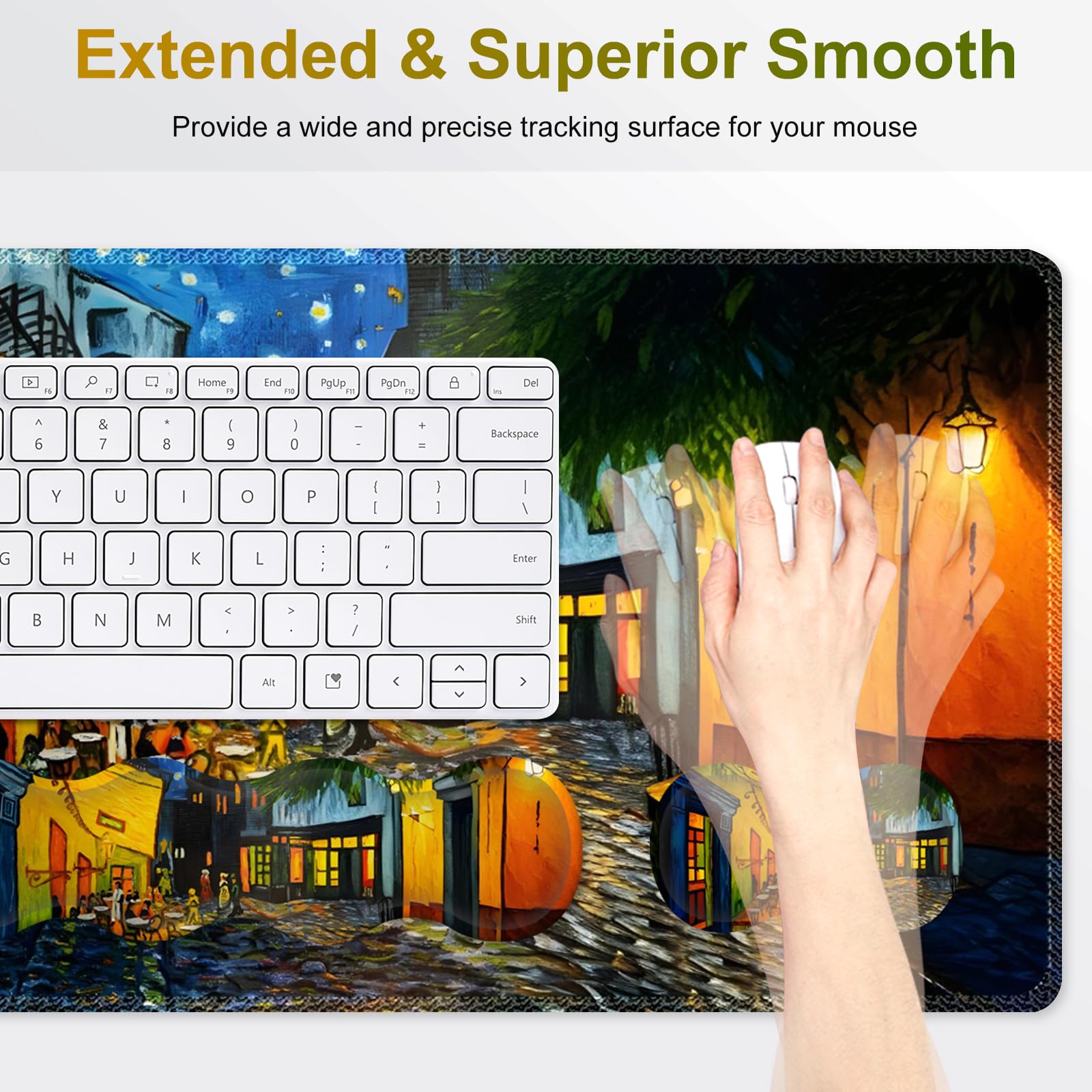 NXZGO Desk Mat Gaming Mouse Pad, Cute Desk Matt Keyboard Wrist Rest for Desktop, Anti-Slip Mousepad