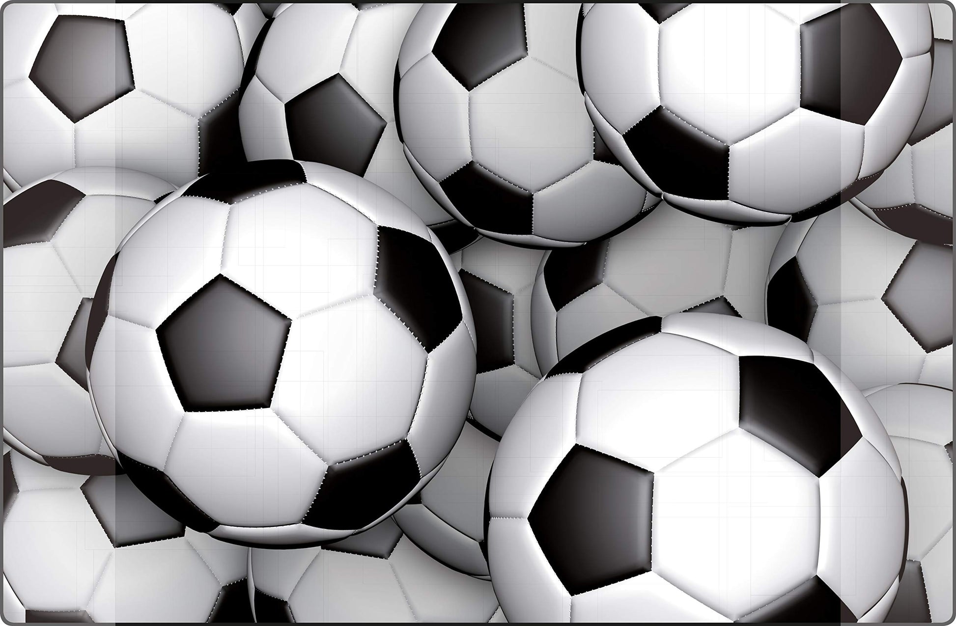 Desk Mat Kangaro Football Non-Slip 38 x 58 cm with Two Pockets for Children's and Teenagers' Room
