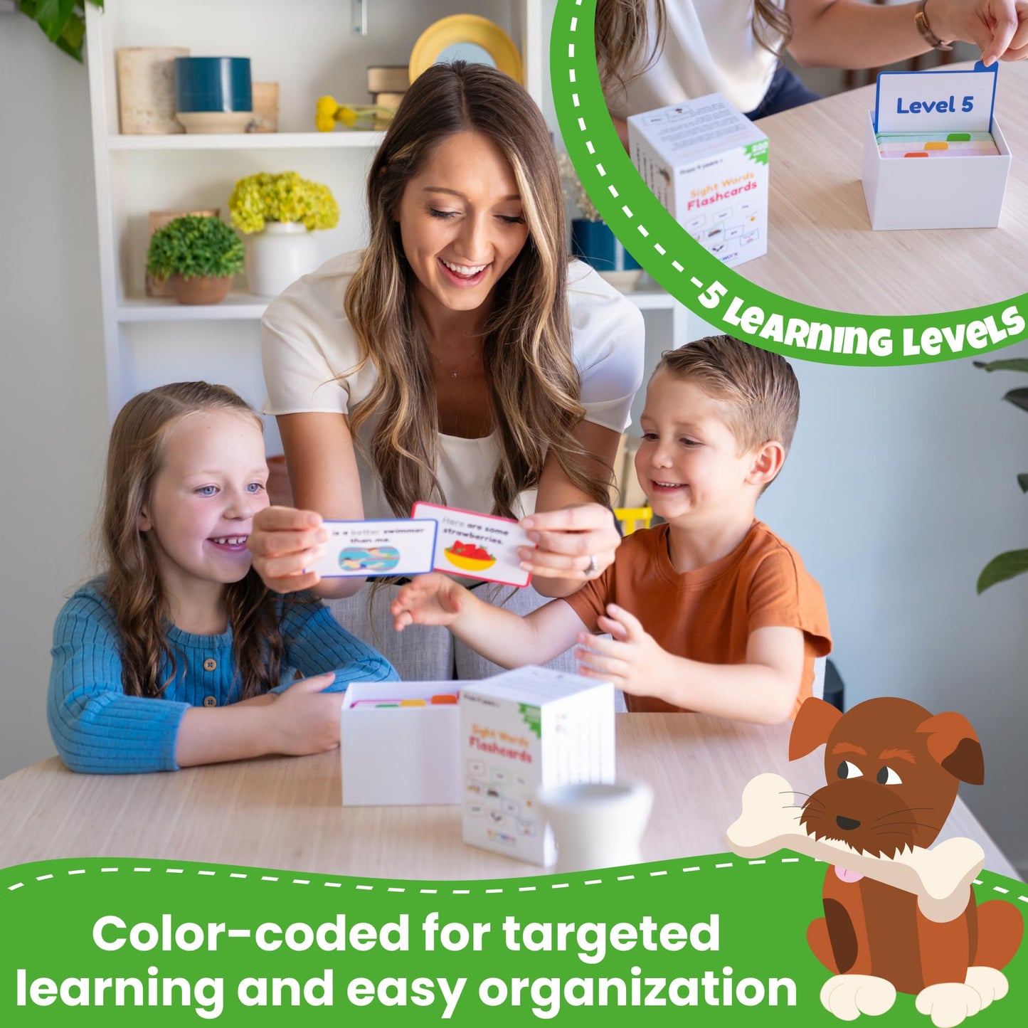 Sight Words Flash Cards for Kids Ages 4–8 | 220 Dolch Sight Word Cards | Kindergarten, Preschool