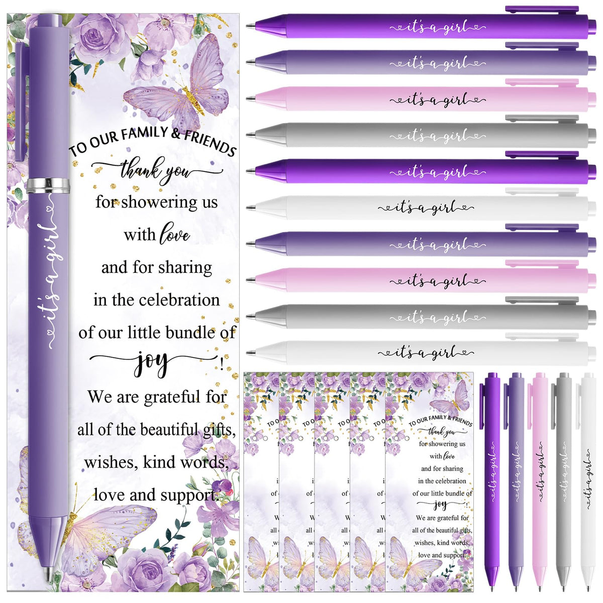 Engrowtic 50 Set Butterfly Baby Shower Party Favors for Guests