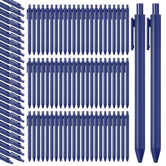 Teling 100 Pcs Ballpoint Pens Retractable Comfortable Cute Stylish Writing Pens in Medium Point 1.0