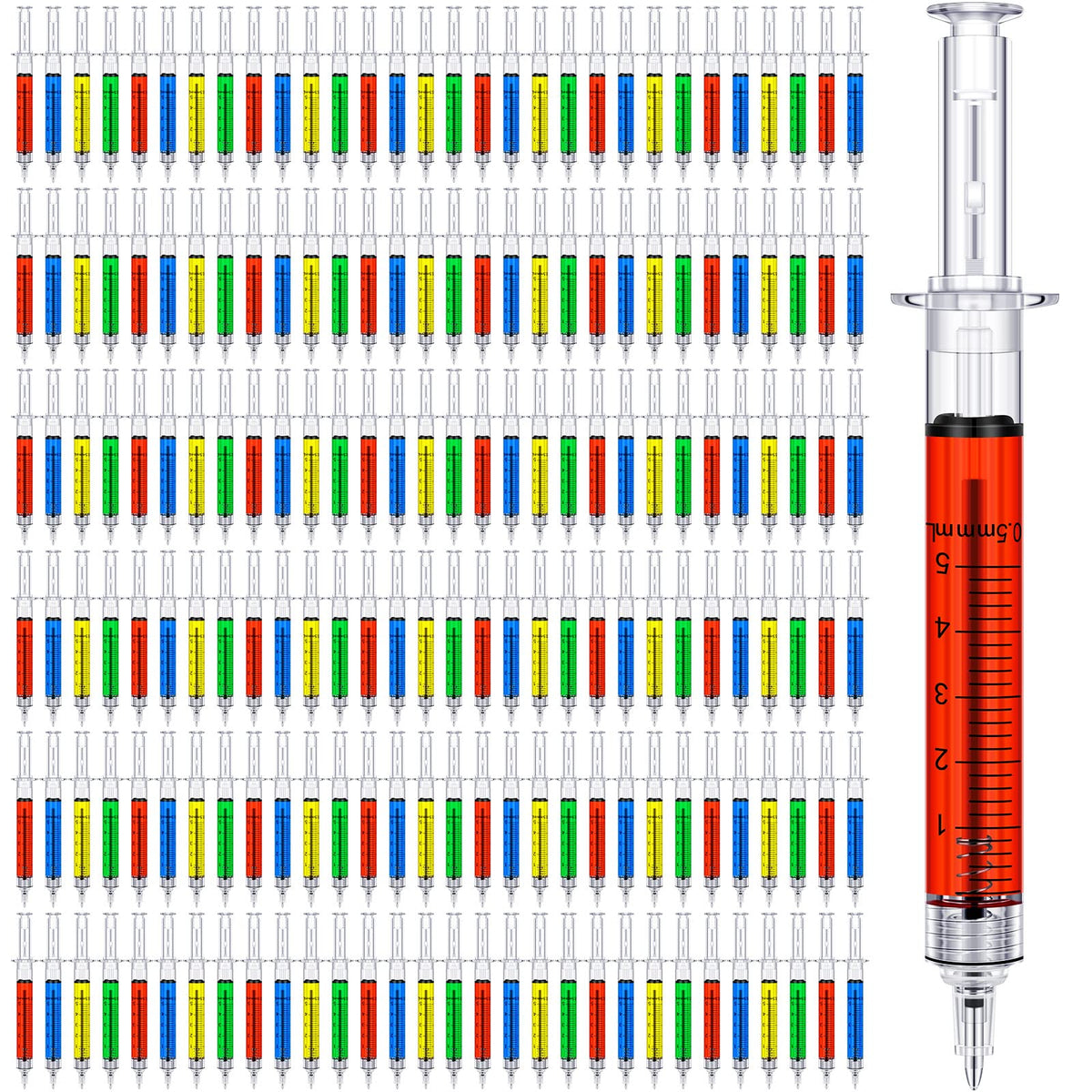 Tinlade 200 Pcs Syringe Gel Pens Bulk Nurses 4 Colors