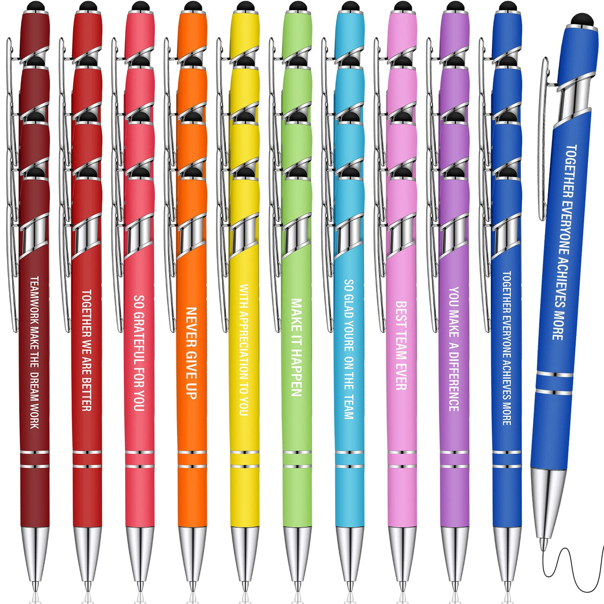 Eersida 40 Pieces Inspirational Pens for Coworkers Motivational Gift Adult Uplifting Encouraging