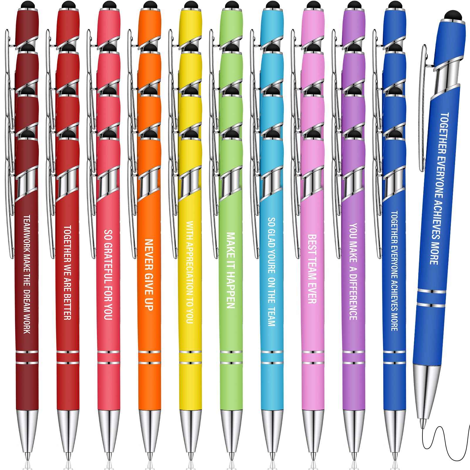 Eersida 40 Pieces Inspirational Pens for Coworkers Motivational Gift Adult Uplifting Encouraging