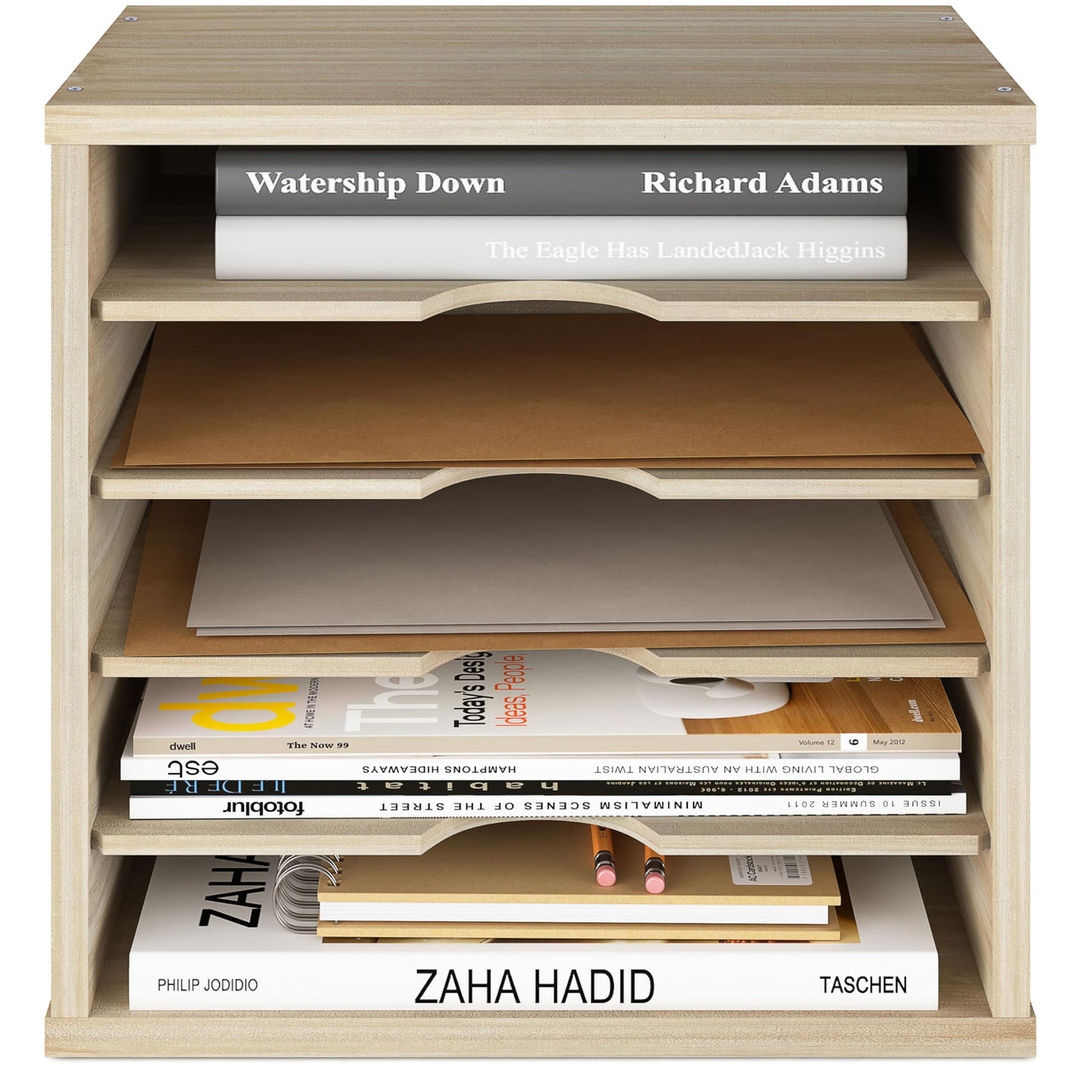 Ballucci 5-Tier File Organizer for Desk, Mail Sorter, Office Desk Organization, Paper Storage