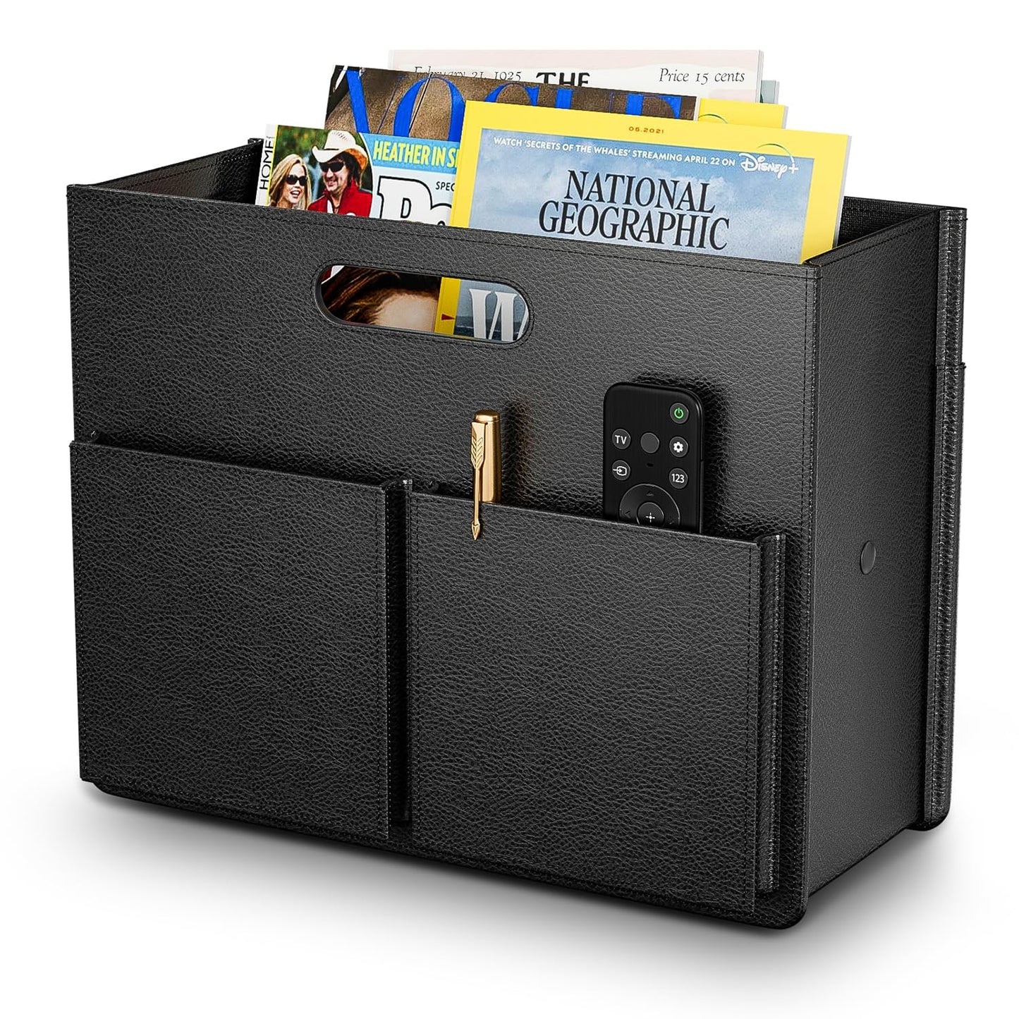 ABC life Magazine Holder, Stable Magazine Rack Floor, Black