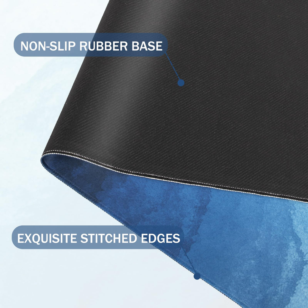 L-SPOUTTO Blue Desk Mat Gaming Mouse Pad 35.4x15.7in XXL Large Mouse Pad
