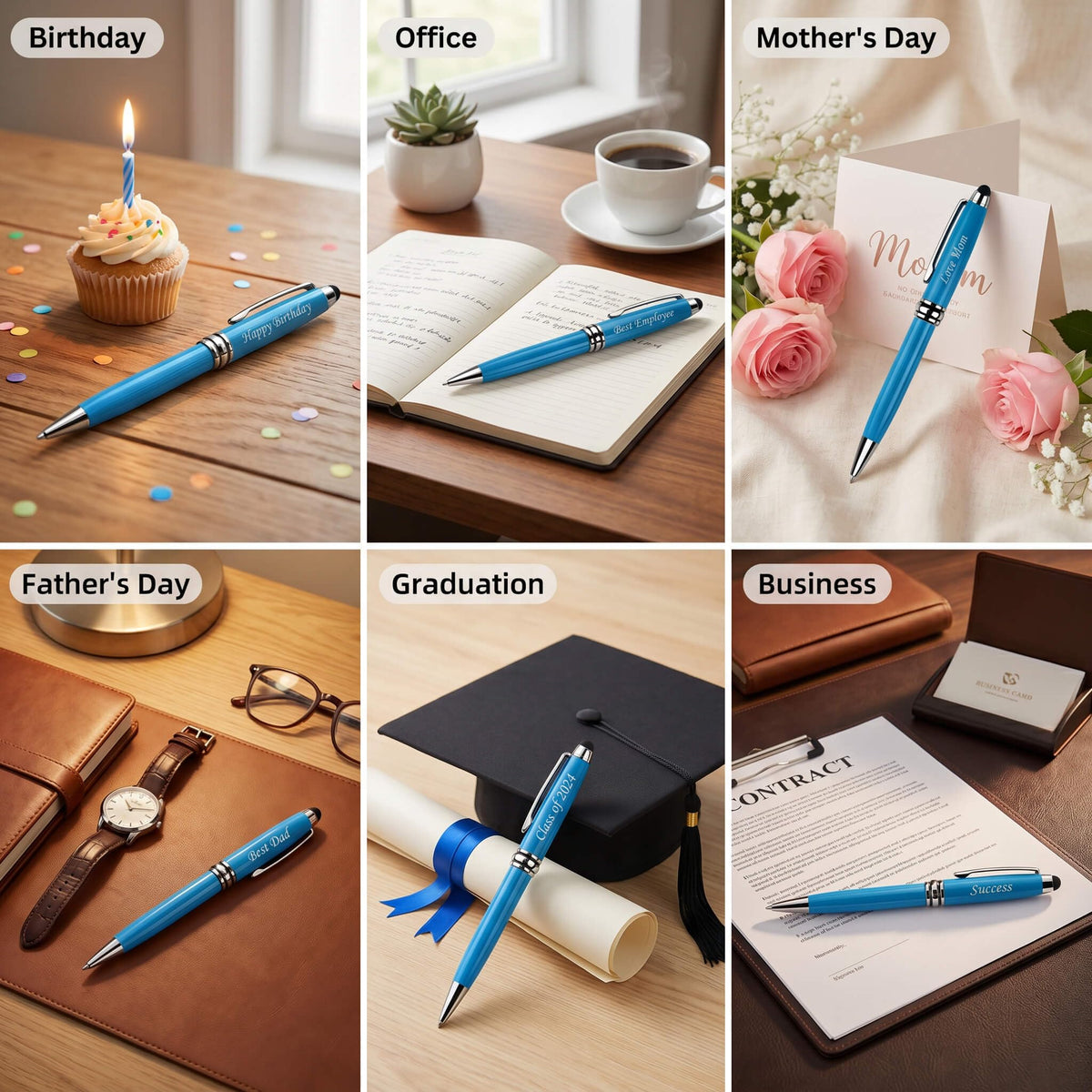 Custom Personal Office Pens-Gift for Business, Bank, Office, Hotel Lobbies