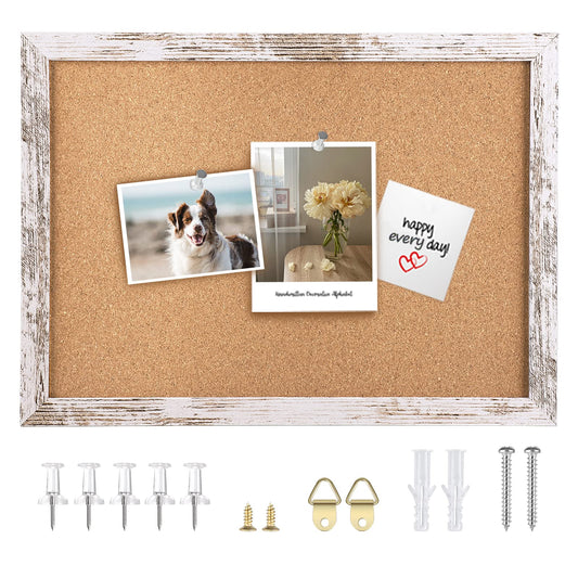 Aitakatta Cork Board Bulletin Board, 14.2x10.2 inches Decorative Hanging Framed Cork Boards for
