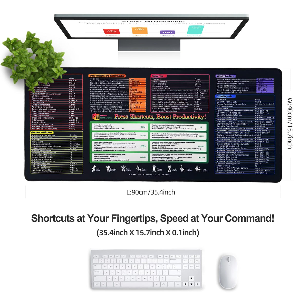 Cmhoo XXL Gaming Mouse Pad 35.4x15.7 Professional Large Mouse Pad & Computer Game Mouse Mat-90x40