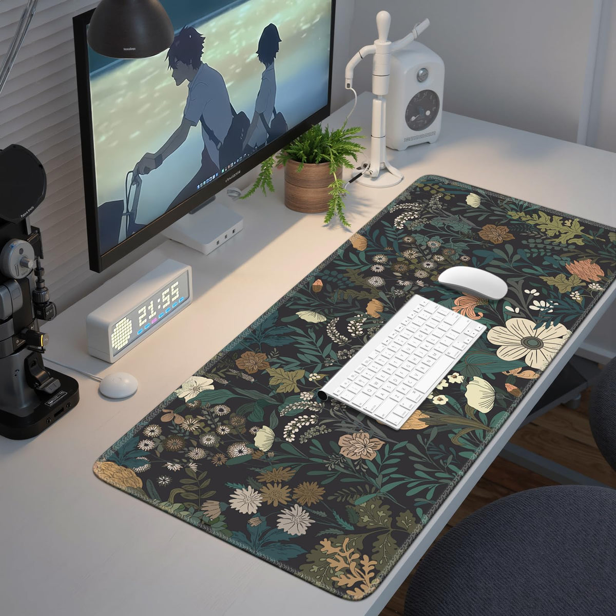 iCasso Desk Mat, Desk Matt for Desktop, Cute Desk Pad Mat, Weeds