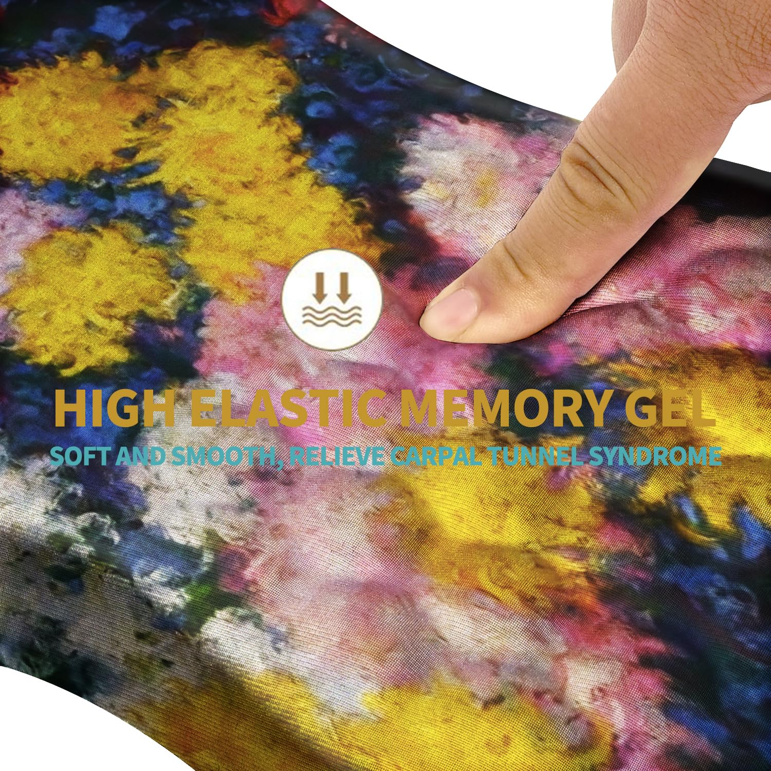 Hokafenle Ergonomic Mouse Pad Wrist Support with Massage Design, Wrist Rest Pain Relief Mousepad