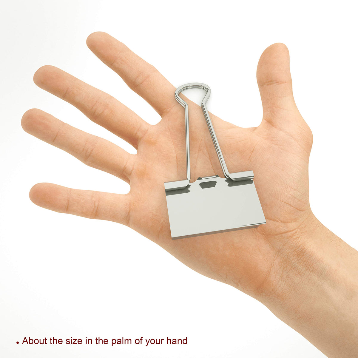 [8-PCS] Silver Large Binder Clips, Jumbo Metal Clamp 2" / 50 mm (Silver, 8-PCS)