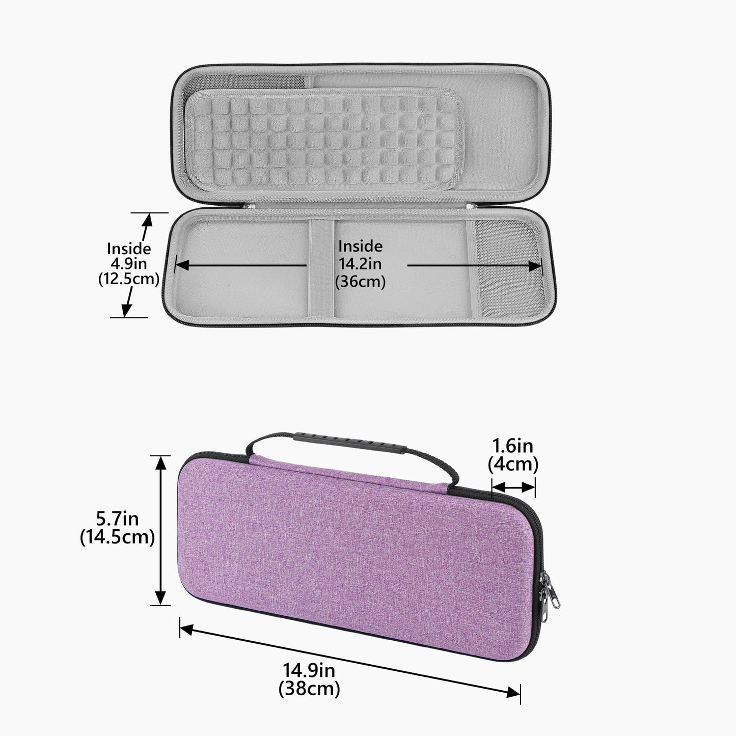 GEEKRIA Hard Shell Travel Carrying Case, Compatible with Logitech K380/K380s Keyboard + M350/M350s