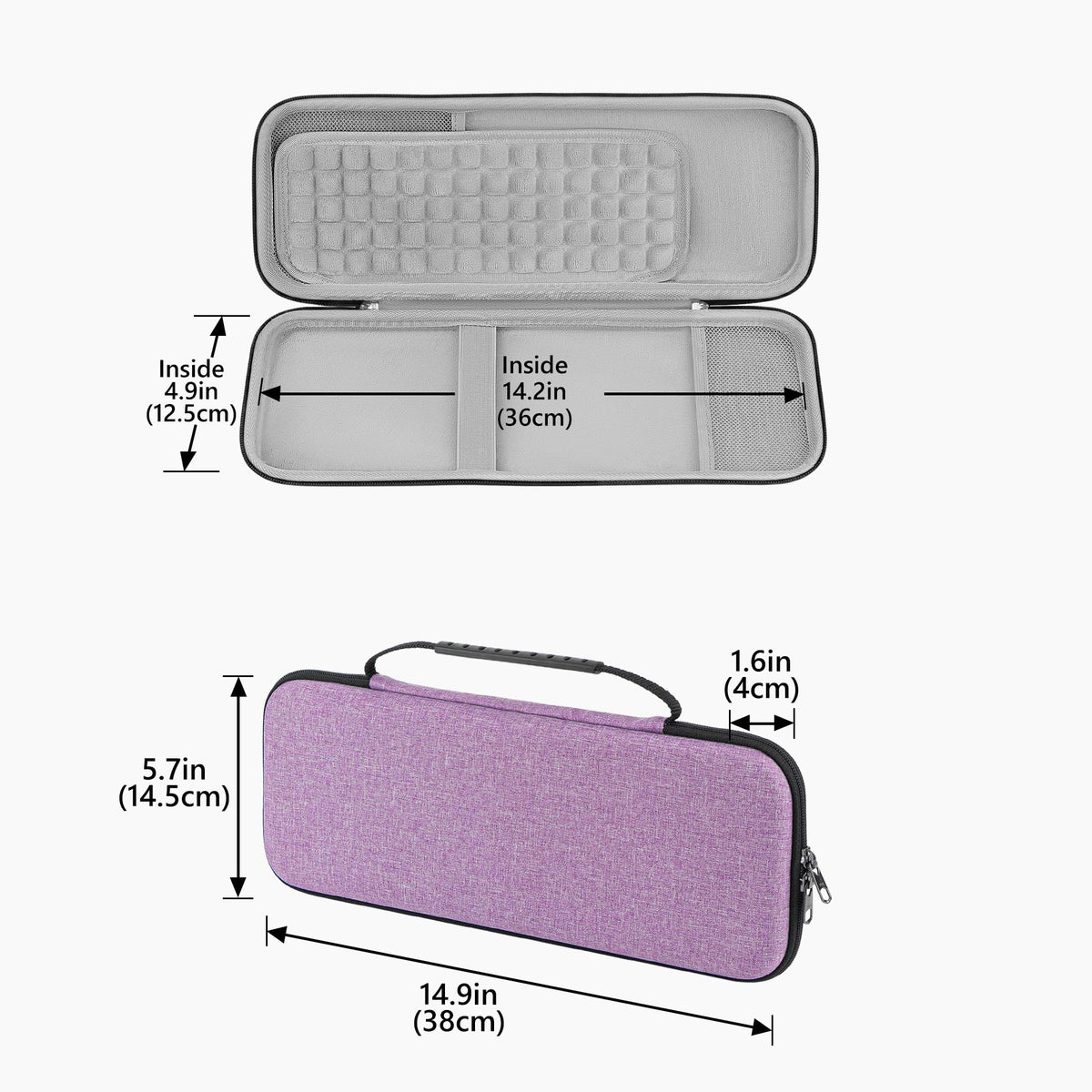GEEKRIA Hard Shell Travel Carrying Case, Compatible with Logitech K380/K380s Keyboard + M350/M350s