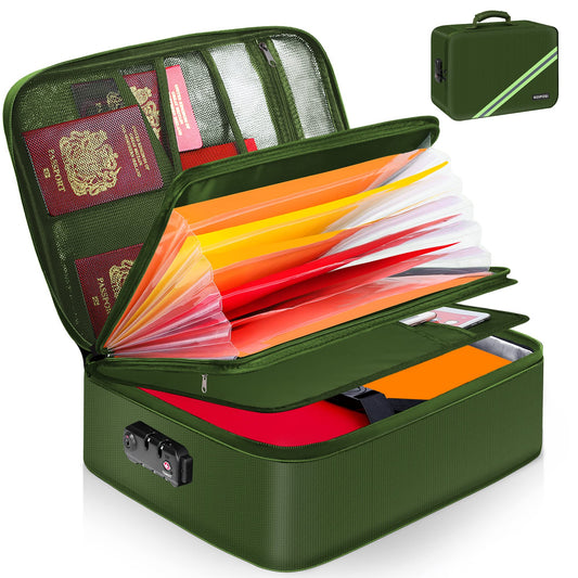 Noiposi Fireproof Document Box with Lock 5200℉ Water Resistant