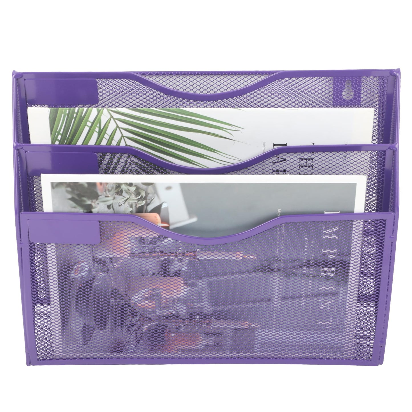 EASEPRES 3 Pocket Mesh Hanging Wall File Organizer, Wall Mounted Mail Paper Document Folder Holder